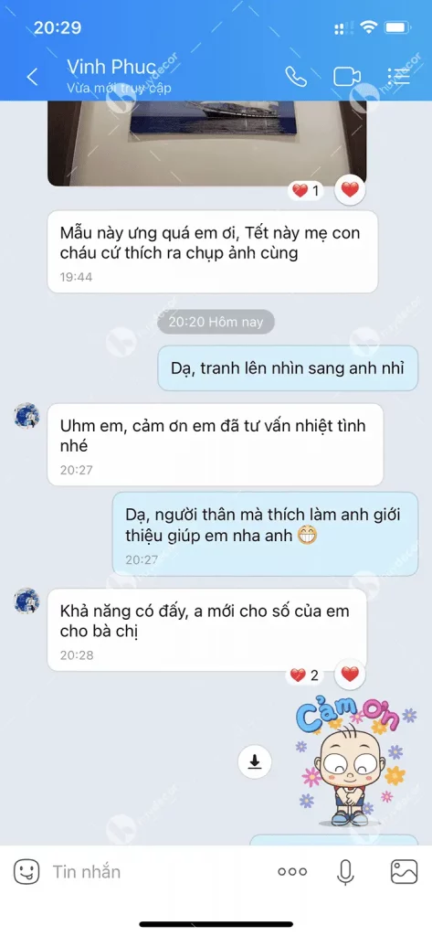 Feedback anh Vinh Phúc